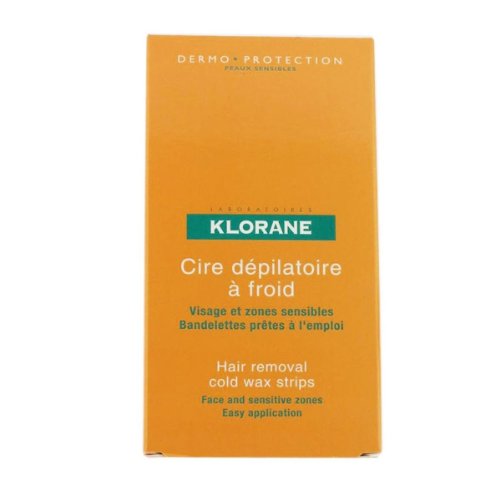 Klorane Hair Removal Cold Wax Strips Face and Sensitive Zones