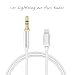 Produktbild Lightning zu AUX Kabel | Verbindet das iPhone mit jeder Anlage & Musik-Box | Connector zwischen Lightning Anschluss & 3,5mm Klinkenstecker | Ton in ausgezeichneter Klangqualität | Male to Male Adapter
