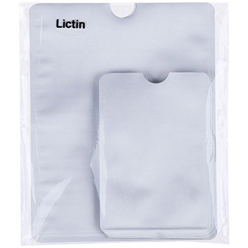 Lictin 16pcs Protectores de Bloqueo para Prevenir RFID - Tarjeteros para Tarjetas de Credito y Pasaporte  impermeable y plata  reviews Lictin 16pcs Protectores de Bloqueo para Prevenir RFID - Tarjeteros para Tarjetas de Credito y Pasaporte  impermeable y plata