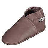 Lappade Uni Lederpuschen Hausschuhe Krabbelschuhe Gr. 17-27 (19/20, Beige)