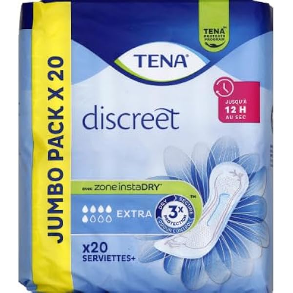TENA Servietten Discreet Mini – 20 Stück, Diskret Bei Leichter Blasenschwäche