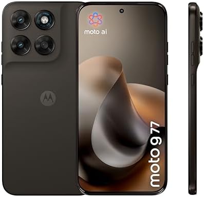 Motorola moto g77 con 3 anni di garanzia (8/256GB, Fotocamera 108+8MP+flicker sensor, Display 6.78" pOLED 120Hz, 5100mAh, MediaTek Dimensity 6400, Android 16), Black Olive
