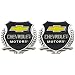2pc Chevrolet Motors SILVER Car 3D Metal Grille Trunk Badge Decal Logo RS.375.00