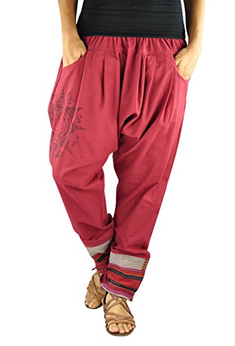 Hoch geschnittene UNISEX Haremshose Tattoo als alternative Kleidung und Aladinhose von virblatt S - L – Paed Tidt Yant