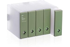 AhfuLife Custodia per CD/DVD, Multimedia Box Contenitore Salvaspazio Colorato Porta CD o DVD Bianco 120 CDs (Pea Green)