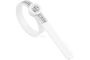 Fokroin Ringgrössenmesser, Ringmaßband, Ringgröße messen, Ring Größenmesser, Ringmesser Finger, Messwerkzeug mit Lupe für Schmuckgröße, Größenmessung für Europa, Fingerumfang Fingergröße