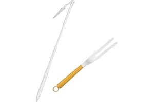 TFSYLISA 2 Pezzi Manico di Ricambio per Ricarica Spolverino Swiffer, Manico Esteso Telescopico Regolabile, Manico di Ricarica Spolverino per Casa Pulizia (Bianco e Giallo)