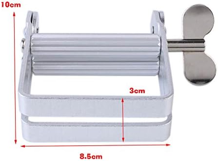 Tube Squeezer, EverFabulous Universal Creative Aluminium Alloy Tube Squeezer Dispenser for Toothpaste Dye Hand Cream Hairdresser Paint Glue