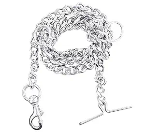 ATTILA Heavy Weight Stainless Steel Long Chain for Heavy Dog Breeds Animals Silver (No. 8)