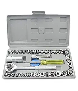 PARATPAR MALL Screwdriver Set 40 in 1 repair tool kit set for multi purpose used Automobile Motorcycle Tool Box Set Socket Wrench Sleeve Suit Hardware Auto Car Repair Wrenches Set for Home Use.3692