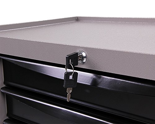 Ondis24 Werkstattwagen Werkzeugwagen abschließbar mit 5 Schubladen mit Lenkrollen unbestückt - 5