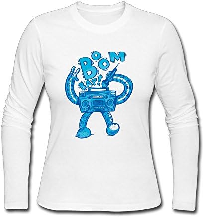 HappySL Boom-Bap Women's Soft Long Sleeve Round Neck Pullover Sweatshirt Pullover Shirt Tops