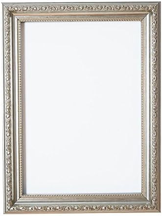 Memory Box Ornate Shabby Chic Picture/Photo/Poster frame with Real Glass - Moulding 33mm Wide and 27mm Deep - (22.9 x 15.2cm) Silver 9" x 6"