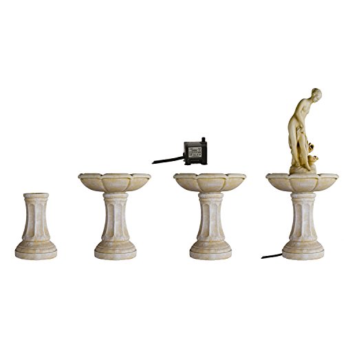 STILISTA® Gartenbrunnen Modell APHRODITE, 55 x 55 x 118 cm, inkl. Pumpe - 4