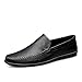 Produktbild Apragaz Herrenmode Driving Loafers Casual Flexible Persönlichkeit Textur Einfache Round Toe Boat Mokassins (Color : Schwarz, Größe : 47 EU)
