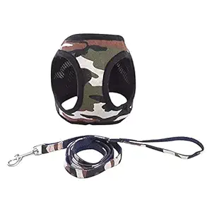 KUTKUT Adjustable KUTKUT Adjustable No-Pull & No-Choke | Breathable, Comfortable Dog Harness and Leash Set for Puppy (Size: M, Adjustable Chest: 35-40 cm, Pet Weight 3-5 Kg)