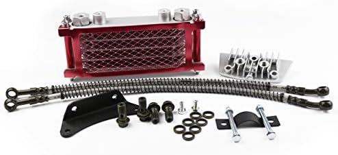 Oil Cooling Cooler Radiator for CRF50 XR50 Pit Dirt Bike ATV Motorcycle 50 70 90 110CC Stomp Demon X WPB Orion M2R (4, Red)