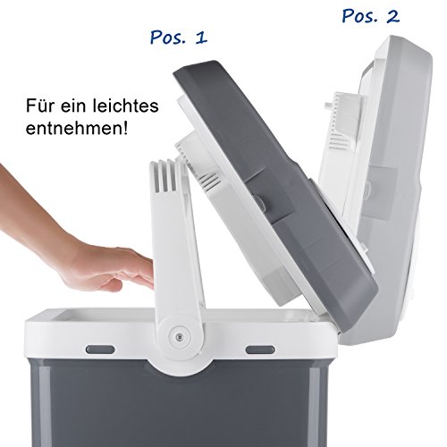 TZS First Austria - 20 Liter Kühlbox, zum Warmhalten und Kühlen, thermo-Elektrische Kühlbox 12 Volt und 230 Volt, Mini-Kühlschrank | Höhe: 42 cm | für Auto, Boot und Camping | EEK A++ mit ECO Modus - 8