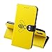Produktbild Miagon für iPhone XR Flip Hülle,Süß Biene Seide Texturiert Wallet Case Handyhülle PU Leder Tasche Case Karten Steckplätzen Ständer Schutzhülle,Gelb