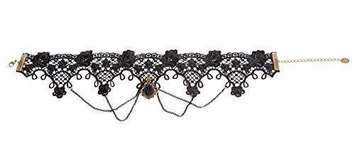 Preisvergleich Produktbild jowiha® Gothic Halsband Halskette Collier Spitze Schwarz