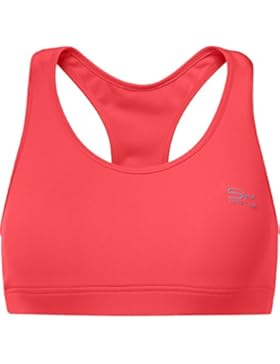 Sportkind Mädchen & Damen Sport / Tennis / Fitness BH mittlerer Halt, pfirsich, Gr. 164