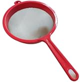 5DM-Plastik Saplı Paslanmaz &Ccedil;elik S&uuml;zge&ccedil; - Kırmızı - 17 cm