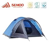 Leichtbau-Kuppelzelt für bis zu 4 Personen; geräumiger Vorraum bietet zusätzlichen Stauraum