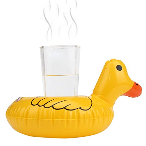 Ularma 1 Stück Schwimmende Gelb Ente Dusche Spielzeug Pool-Badespielzeug Getränk Dosenhalter - 3