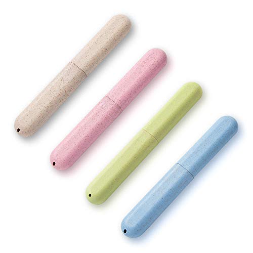 Ywoworld Lot de 4 boîtes de Brosse à Dents Portable pour Voyage/Camping/école/Maison