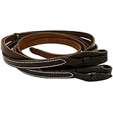 Western Zügel Westernzügel, Schnellverschluss, 220cm, genäht, Dunkelbraun