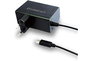 Zasilacz Lioncast do przełącznika Nintendo Switch/Switch Lite z 1,8 m kablem ładującym | Ładowarka 15V przez USB-C (kontroler Pro, ręczny, tryb TV), ładuje się jak oryginalny zasilacz