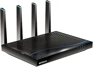 (Renewed) Netgear Nighthawk X8 R8500-100INS AC5300 Tri-Band Quad-Stream Wi-Fi Router (Black, with Indian Adapter)