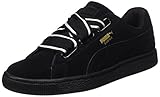 Material Interior: Sintético Puma Suede Heart Satin II, Zapatillas para Mujer, Negro Black, 38 EU