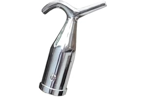 CLASSIC ROOF BLINDS Window Pole Hook (Head Only), Compatible with Telescopic Pole, Suitable for Loft Hatches, Blinds, Attic Ladders, Velux, Chrome (Chrome)