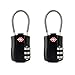 Produktbild TSA Lock Reiseschloss TSA Approved -Metall Drahtseil-Kabelschloss FOXAS 2er Set Gepäckschloss,Kofferschloss und Zahlenschloss für Reise