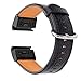 Produktbild YOOSIDE Leder Armband für Garmin Fenix 5X Plus, QuickFit Echtleder Gliederarmband Uhrenarmband für Garmin Fenix 5X/Fenix 5X Plus/Fenix 3/3 HR/Quatix 3/ D2 Delta PX,Schwarz
