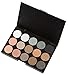 LyDia® 15 COLOURS EYESHADOW PALETTE Matte n Shimmer Smokey Eye Effect Neutral Nude/White Highlight/Brown/Black/Orange/Silver Grey/Chocolate/Golden #1 (15 colours eyeshadow #1)