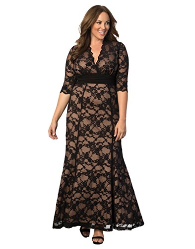 Kiyonnaclothing Screen Siren Lace Gown 4xl Onyx Desertcart