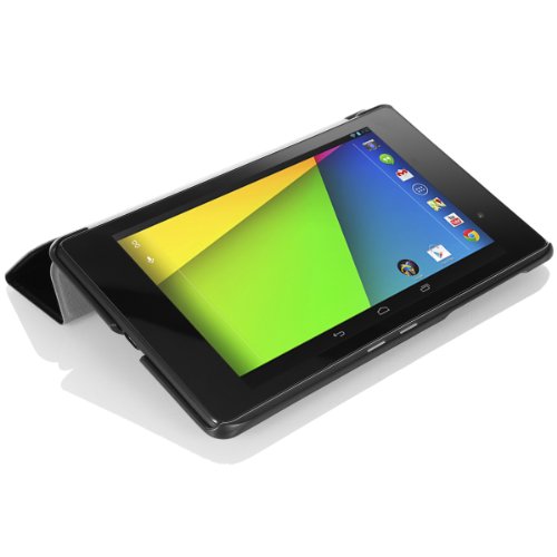 MoKo Google New Nexus 7 FHD 2nd Gen Hülle – Ultra Slim Stand Case Schutzhülle Case Tasche Smart Cover mit Auto Sleep Wake up Modus und Standfunktion für Google Nexus 7 2 2013 Tablet, SCHWARZ - 6