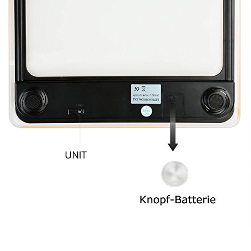 Silikon Anti Rutsch Design Digitale Personenwaage Kinderwaage in Orange Deallink Sicherheits Glas LED Badwaage Fußwaage bis 150 KG / 330 LB - 7