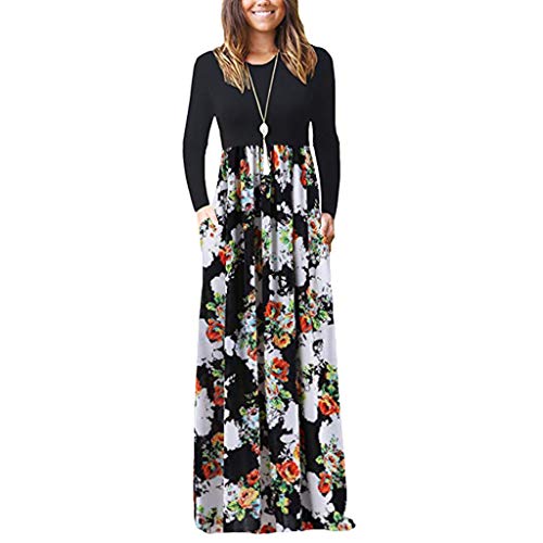 DaySing Robe Femme Robe de Soirée Chic Jointif avec Ceinture Vintage rétro année 50s pin-up Rockabilly Swing à PoisRobe Grande Taille, De Soirée Imprimée sans Manches pour Femmes Beach Summer Dress