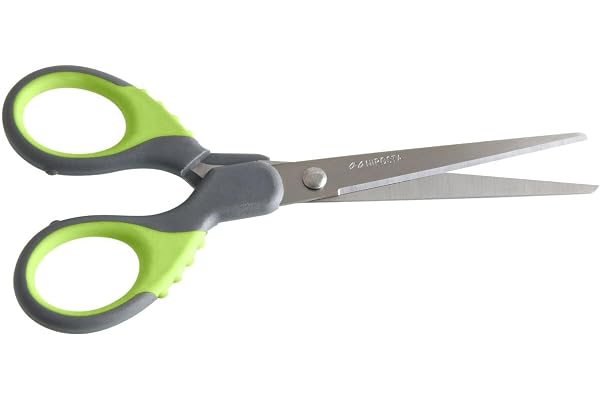 Nirosta 48135 Ciseaux Universel Nirosta-Praktika avec softgrip 17cm Gris/Vert/Argent, Acier Inoxydable, 17 x 6,5 x 1 cm