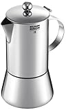 Acero inoxidable 18/10 Kuhn Rikon Juliette - Cafetera espresso para inducción, 6 tazas
