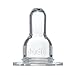 Dodie 6555207 Narrow Neck Bottle Teats for Thick Liquids 2-Pack 6 Months Plus Transparent