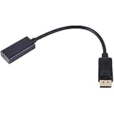 Displayport to HDMI Adapter, Dp(Display Port) Male to Hdmi Female Converter Adapter for PC HP/DELL Supports 20 pin 1080P for DP output device PC, notebook, HDMI input devices such as monitors,TV