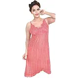 Indiatrendzs Women's Sexy Hot Nighty Pink 3pc Set Lingerie Set