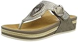 Schnalle Rieker Damen V1460 Zehentrenner, Beige (Clay / 62), 38 EU