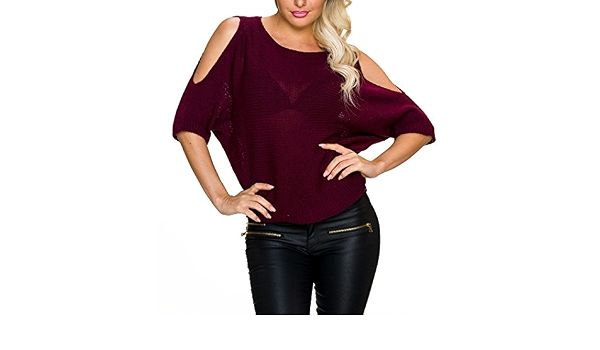 Miss Eleven - Maglione - Donna rosso vivo S/M : Amazon.it: Abbigliamento
