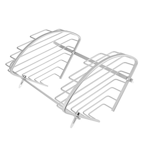 MagiDeal 2-Schichten Wandmontage Duschregal Duscheckregal Bad Eckregal aus hochwertigem Aluminium Badezimmer Dusche Organizer Regal Rack - 9