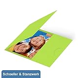 Anzahl Paßmappen: 25 Stück 25 Stück limefarbene Passbildmappen Gent für max. 6x9 cm Bewerbungsbildfotos ohne Passepartout - Schoeller & Stanzwerk